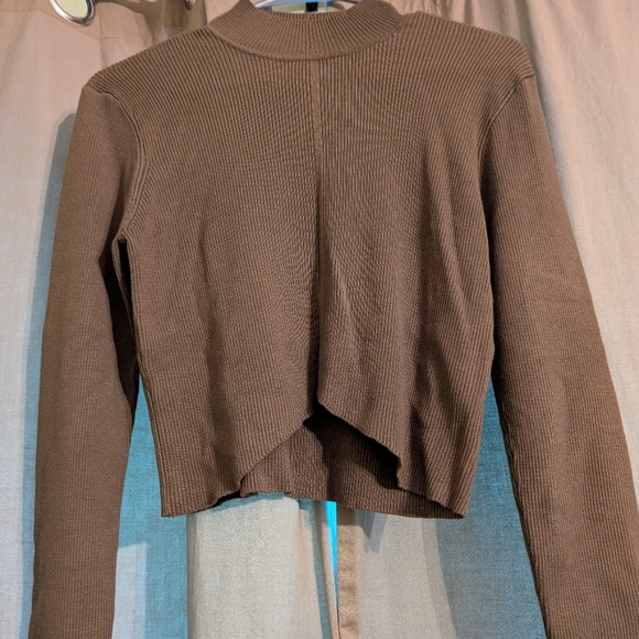 Garage Green Ribbed Knit Top - Picture 2 of 4